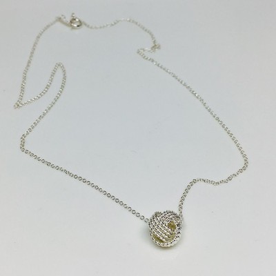 Tiffany & Co Silver Twist Knot Pendant necklace Chain 16'' Pre-owned