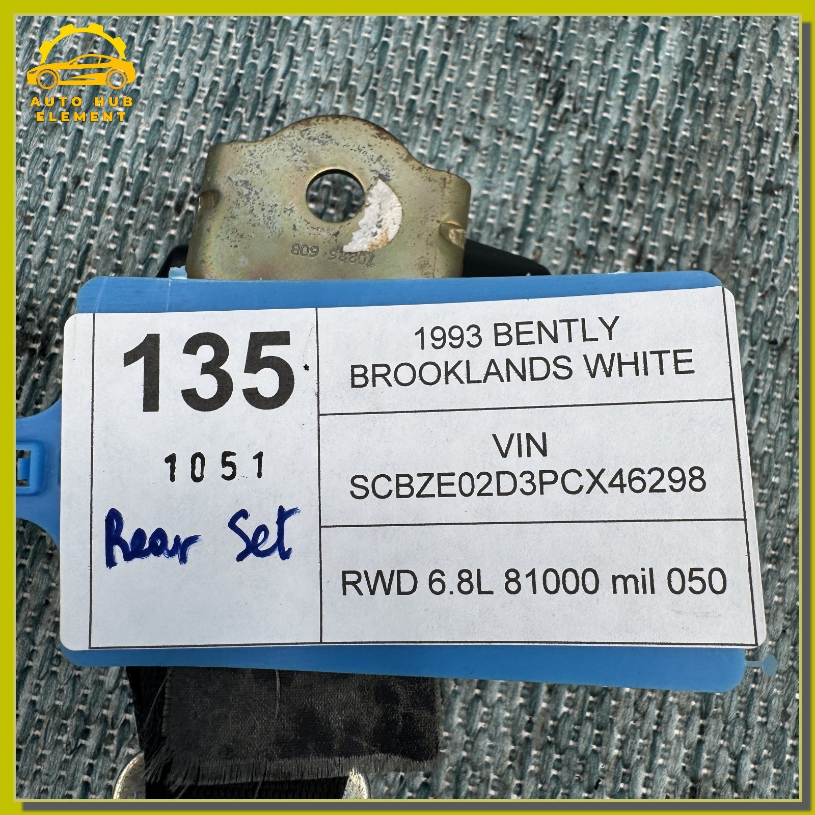 Bentley Brooklands 1992-1998 Rear Seat belt sets Set
