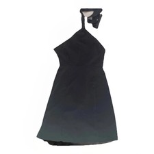 Urban Outfitters S Black Satin Halter Mini Dress Party Cocktail Y2K Sexy