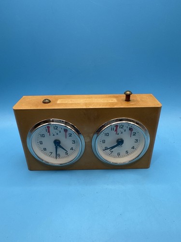 Vintage USCF Chess Clock Timer Working Made in West Germany Mechanical Analog
