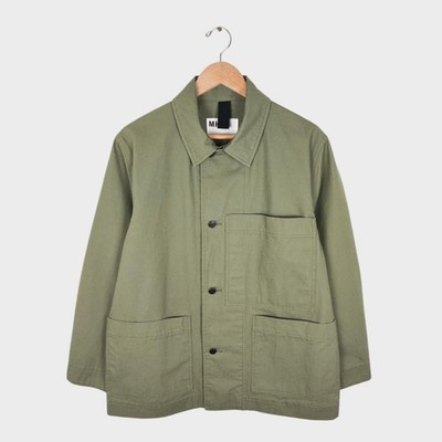 MHL MARGARET HOWELL Men's Light Green Heavyweight Cotton Chore Jacket - Size M