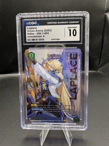 CGC 10 Laplace Union Arena (2025) Uncommon Non-Sport Trading Card NIK-1-091
