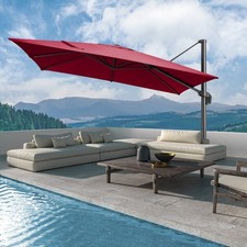10x10ft Patio Umbrella Square Cantilever Umbrella for Patio Garden Deck Pool