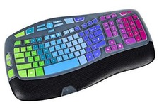 Keyboard Cover for Logitech K350 MK550 MK570 Wireless Wave Rainbow