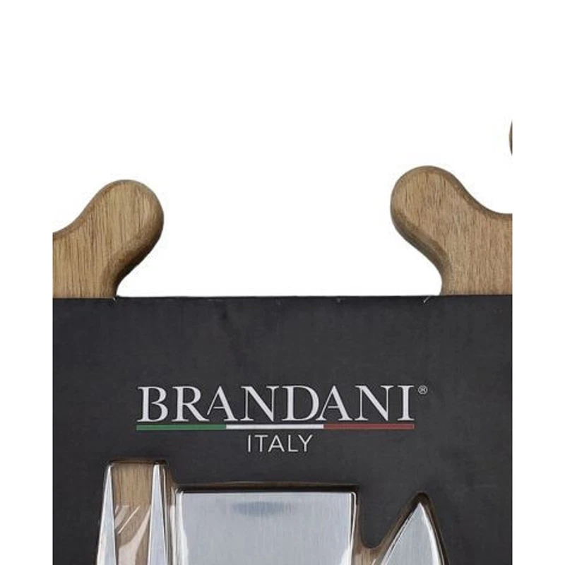 Tagliere Renna Legno di Acacia con 3 Coltelli Formaggio BRANDANI Natale, fotografia 7 di 9