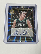 2025 WNBA Donruss Alanna Smith Signature Series Blue Laser Auto /25 #SS-AS