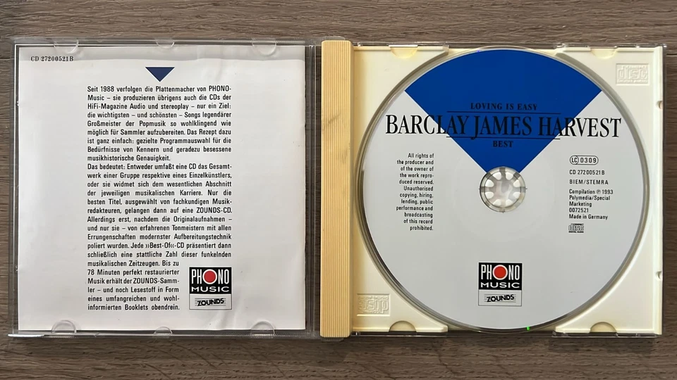Barclay James Harvest - Loving Is Easy Best CD - Bild 3 von 4