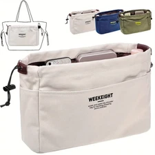 Drawstring Canvas Storage Organizers Multi-Pockets Liner Bag Lightweight 