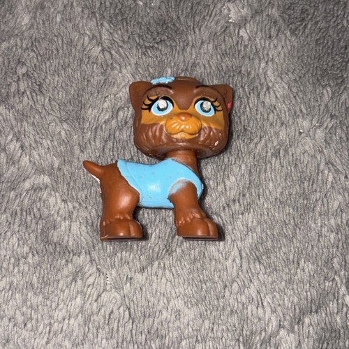 Polly Pocket Sparklin' Pets Sparkle Gem Eyes Cat #41 Bow 2007 Brown Toy Figure
