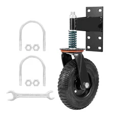 Gate Wheel 8in Heavy Duty Spring-Loaded Gate Caster for Wooden Metal Gate 600LBS