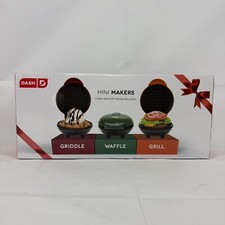 DASH Mini Maker Grill Griddle Waffle Maker (S...