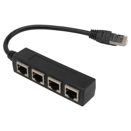 Ethernet Kabel Splitter 4 Steckplätze RJ45 Netzwerk Verteiler Heimnetzwerk - Bild 1 von 12