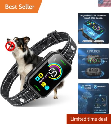 Adjustable Bark Collar with AI Recognition for Small to Large Dogs - Waterproof