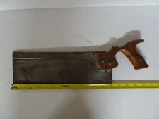 Antique Back Saw/Miter Saw/Hand saw Warranted Superior Eagle Medallion