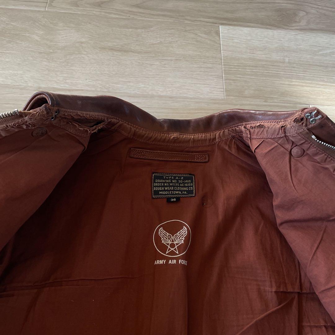 Old The REAL McCOY'S A-2 Flight Jacket Rough Wear 36 Men's Old The REAL McCOY'S A-2 Flight Jacket Rough Wear 36 Men's