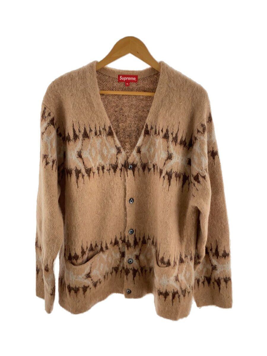 Supreme Cardigan (Thick XL Nylon Beige Abstract Stripe Used Supreme Cardigan (Thick XL Nylon Beige Abstract Stripe Used