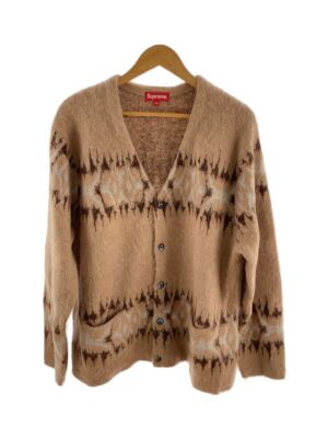 Supreme Cardigan (Thick XL Nylon Beige Abstract Stripe Used Supreme Cardigan (Thick XL Nylon Beige Abstract Stripe Used