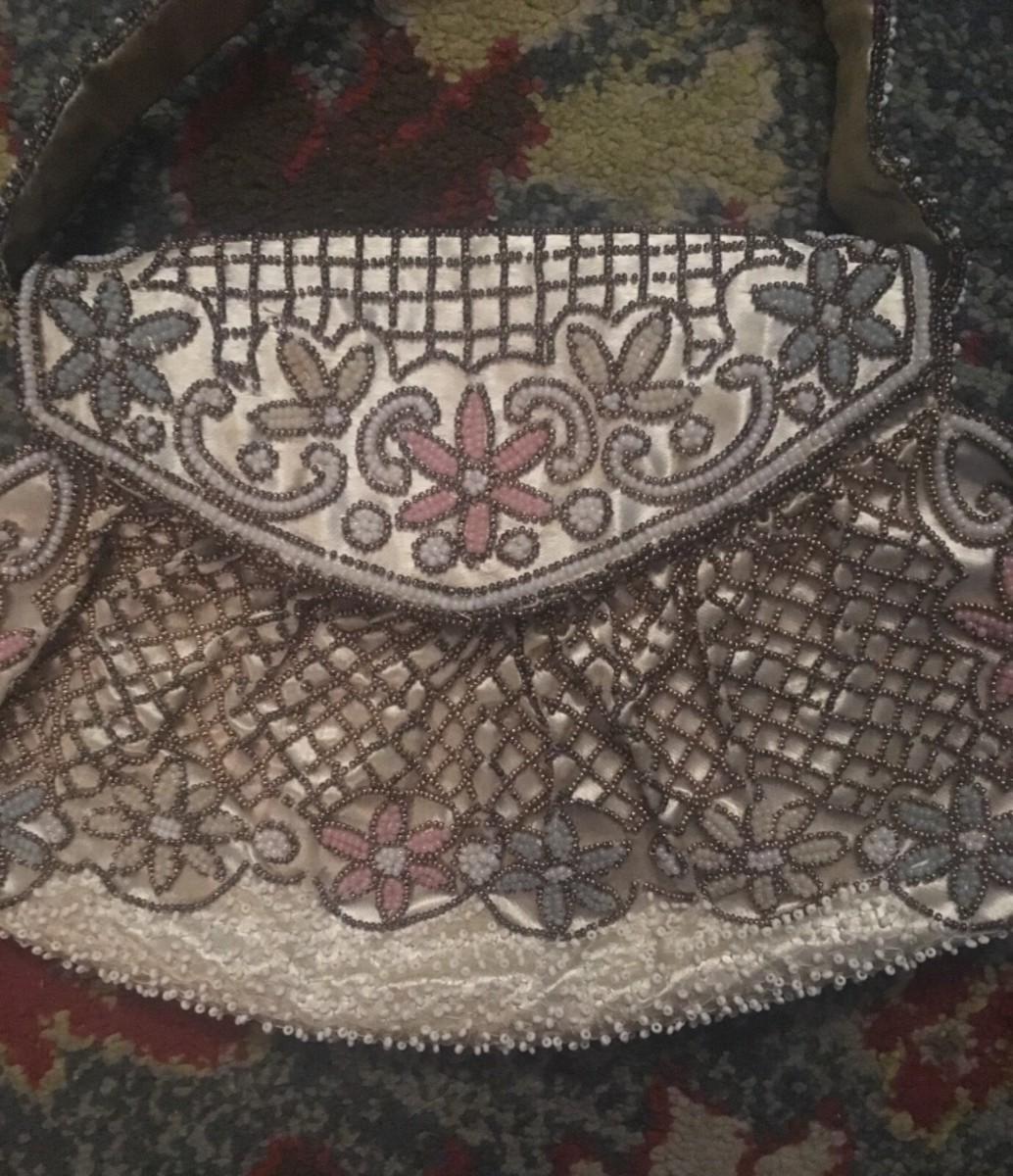 Sac De Soirée Vintage Frances Hirsch - Cristal Ton Or - Créateur Français - Occasion Bon état