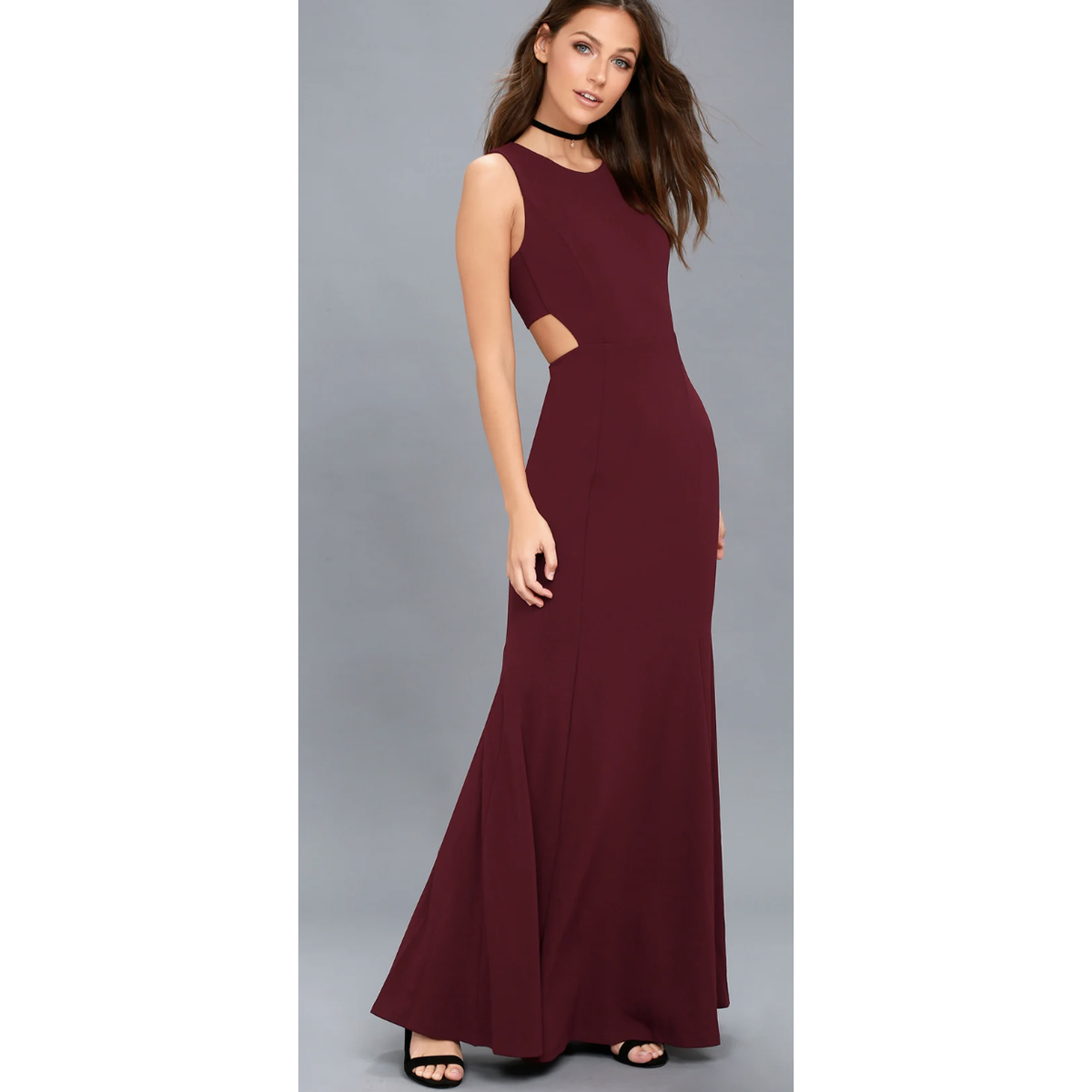 lulus long prom dresses Lulus Red Strapless Beaded Bodice Chiffon Maxi Prom Dress - Size S Barely  Used