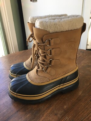 Sorel Boots Caribou Womens 7 Winter Snow Rain Work Wool 