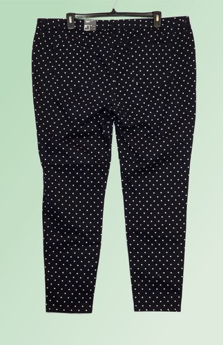 NWT J.C. Penney Plus 22W 2X Black White Dot Skinny Jeans - Picture 3 of 3