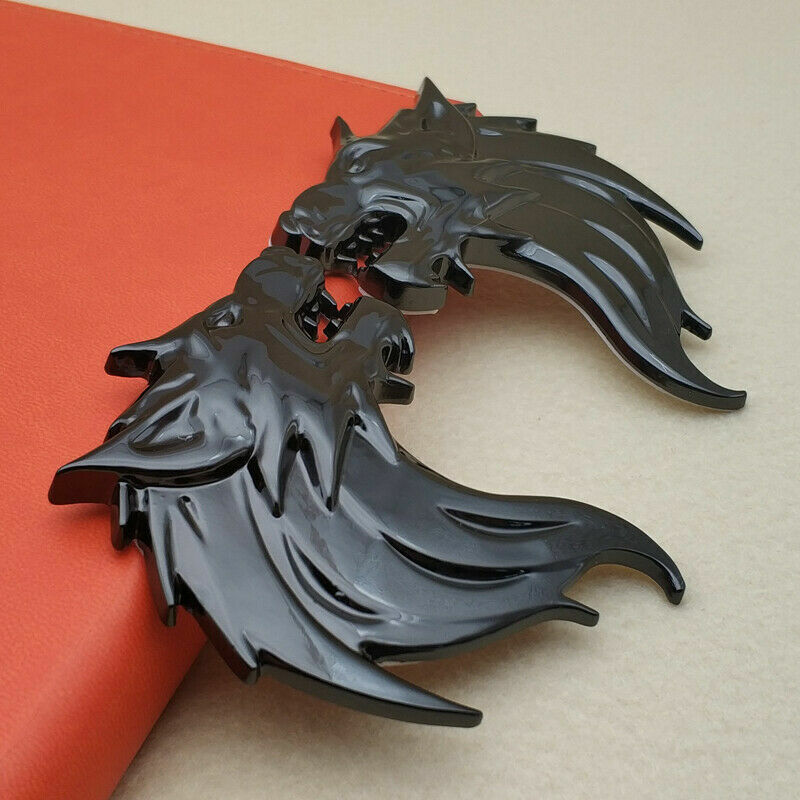 Buy Pair Silver Soft 3D Wolf Petrol Tank Fairing Custom Decal Stickers Badge Emblem In Default - Foto 6