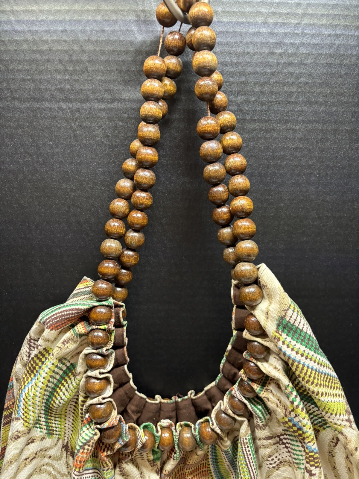 Large patchwork print crochet/knitting craft tote… - image 11