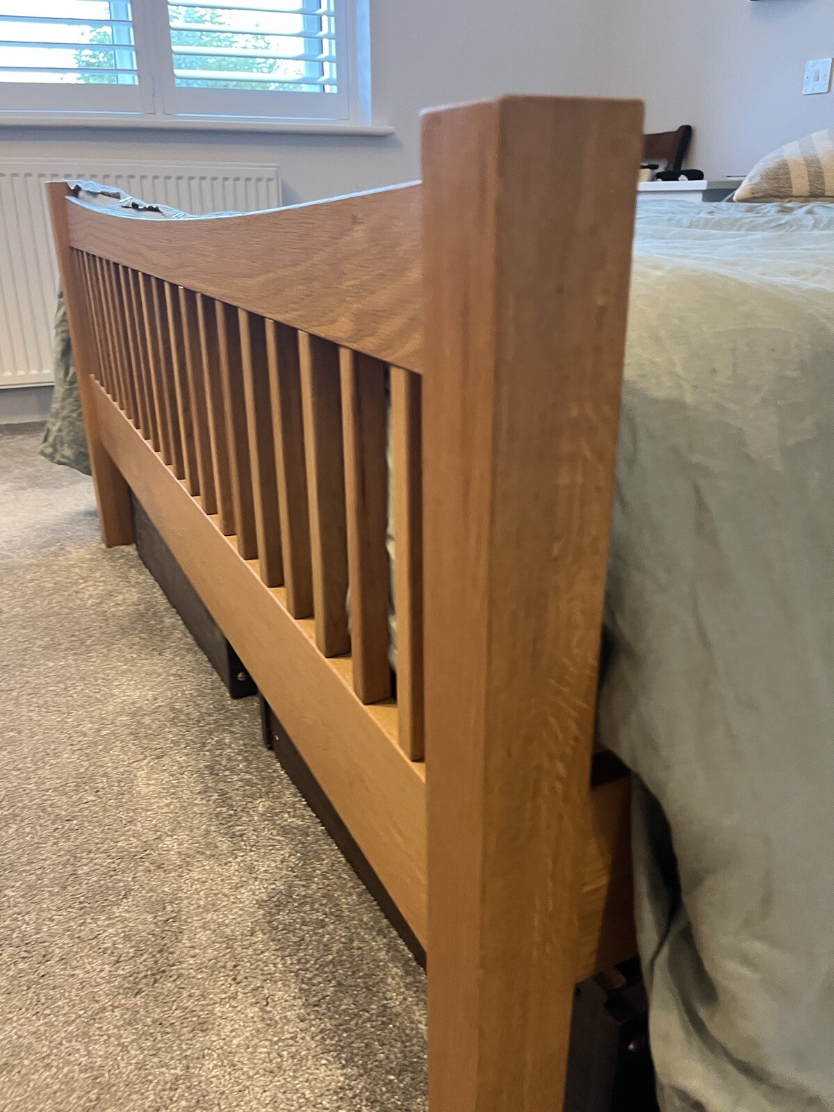 Solid Oak Double Bed Frame eBay