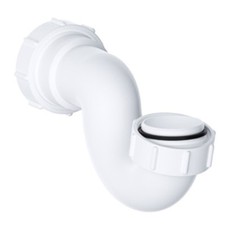 Viva Shallow Bath U Bend P Trap Waste 40mm (1½") x 19mm Seal Bath Trap WTB4019