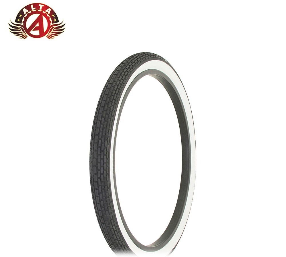 24" X 2.125" Whitewall Durable Tire Classic Mini Brick.