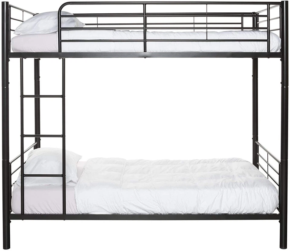 Urban Industrial Twin over Twin Metal Bunk Bed, Twin over Twin, Black - Image 3 of 4