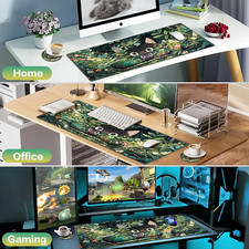 Mouse Pad with Wrist Rest, Green 4-In-1 Large Mousepad Keyboard Wrist Rest Mo...