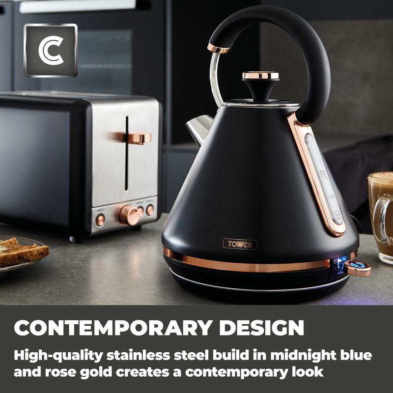 NEW Tower Cavaletto Pyramid Kettle Slice Toaster Set