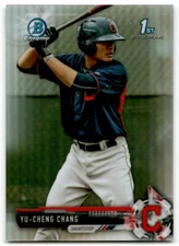 2017 Bowman Chrome Prospects Refractors Yu-Cheng Chang 426/499 Cleveland Indians