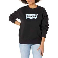 Levi's Women's Graphic Standard Crewneck Sweatshirt Color Black Size S NWOT