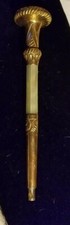 VICTORIAN ROLLED GOLD  MOTHER-OF-PEARL STEAMPUNK UMBRELLA HANDLE 1800s 