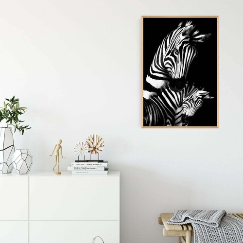 Black & White Zebra Animal Art Large Print. Perfect for Home Decor - Foto 6 di 9