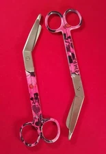 2 LISTER BANDAGE SCISSOR 7.25" STYLEMATE ROUND PATTERN PINK-SURGICAL INSTRUMENT