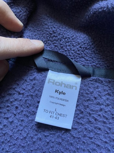 ROHAN Hombres Kyle Cremallera Completa Polar Suéter Sudadera Talla Grande L Púrpura En muy buena condición - Imagen 6 de 10