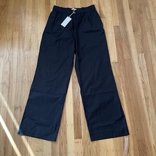 NWT Reformation Black Wide Legs Cotton Summer Pants Women  s M