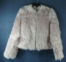 New Vince Reversible Genuine Shearling Crop Jacket Pink- Size M $1950 #c1252