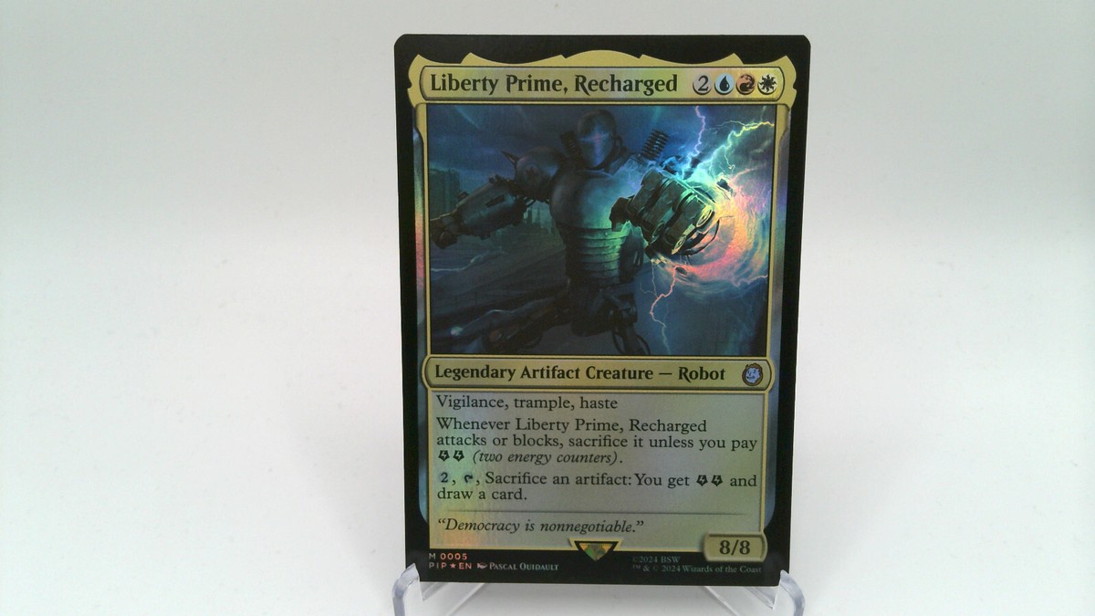 Liberty Prime, Recharged Foil UB: Fallout PIP M 0005 MTG Magic Liberty Prime, Recharged Foil UB: Fallout PIP M 0005 MTG Magic