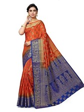 Women's Banarasi Art Silk Special Occassion Wear With Unstitched Blouse Piece