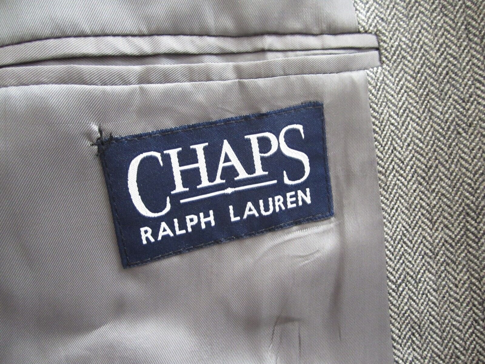 New Vtg Chaps Ralph Lauren Men Wool/Alpaca Herringbone Blazer Sz 50R(MJ10)Canada thumbnail 3