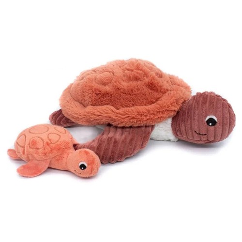 Les Ptipotos SEA TURTLE MOM & BABY - TERRACOTTA