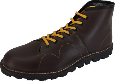 Herren und Damen Original 70er Jahre Stil Ochsenblut Leder Affe Stiefel
