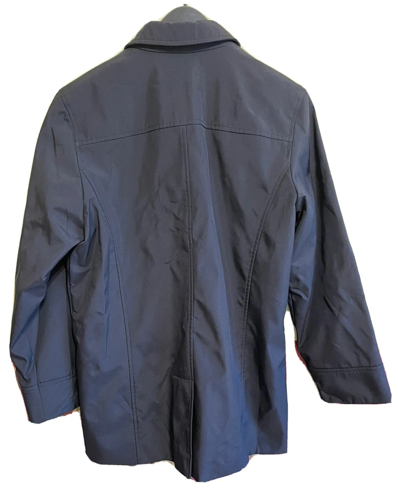 Chaqueta de Lluvia Style & Co Petite Pequeña Botón Frontal Abrigo Resbaladizo Forrado Leopardo  Foto 3 de 4