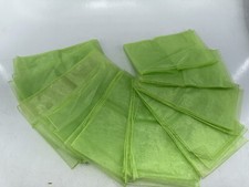 10x Green Chair Sashes Bows Sheer Ties Wedding Banquet Party Decor 104" x 6.5"