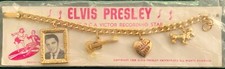 ELVIS PRESLEY CHARM BRACELET Original on Pink White Card 1956 EPE Mint RARE