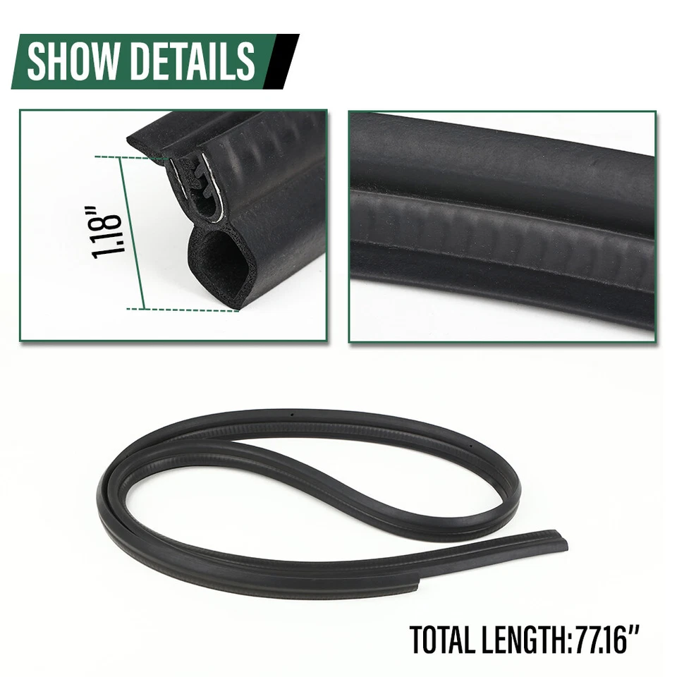 For Suzuki Samurai SJ410 SJ413 Door Window Trim Molding Seal Garnish Whisker Set Foto 3 de 4